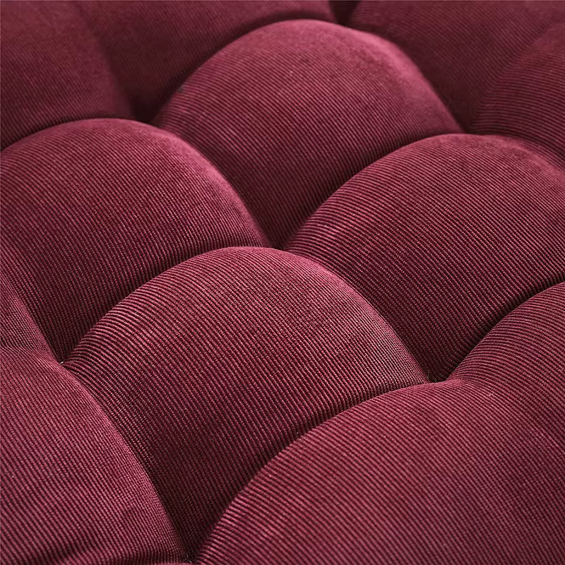 Inyahome Rundes Bodenkissen aus Corduroy für Meditation und Yoga in Rot und Blau - Bild 3