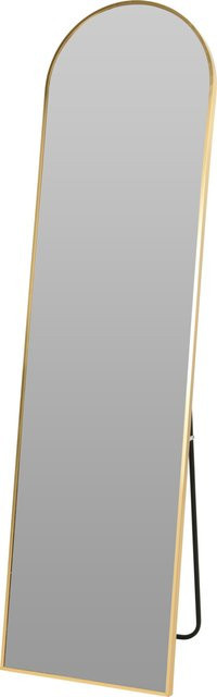 Moderner Standspiegel STELLARIO in Gold mit Bogenform aus Metall und Aluminium, Höhe: 150,0 cm, Breite: 40,0 cm, Tiefe: 3,0 cm - Bild 1