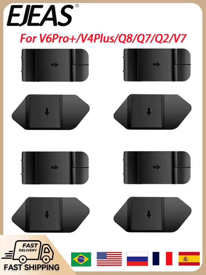 EJEAS Montage-Clip für V6 PRO, V4 Plus, Q7 und Q8 Motorrad-Helm Intercom mit doppelseitigem Klebeband, Schwarz, 2 Stück - Bild 6
