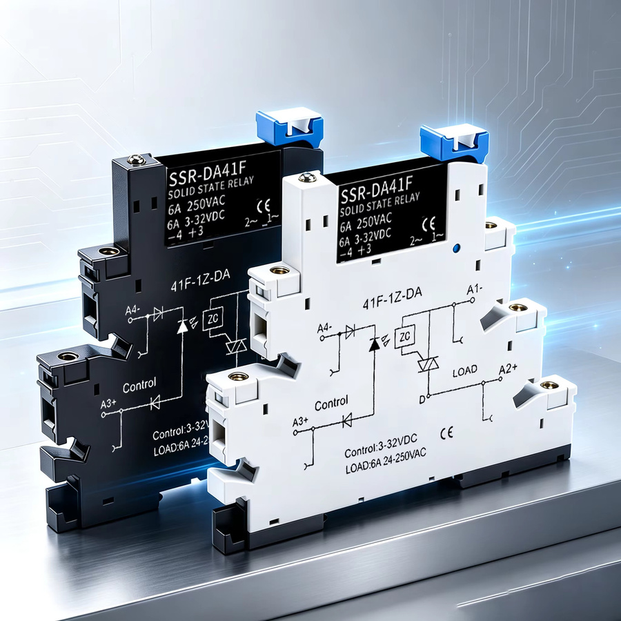 DC-gesteuertes Slim-Interface Solid-State-Relaismodul 41F-1Z-C2 für DIN-Schiene, AC 6A, Schwarz - Bild 2
