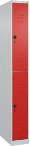 C+P Doppelstock-Spind Classic PLUS mit 1 Abteil, Verkehrsrot, H x B x T: 185 x 25 x 50 cm - Bild 1