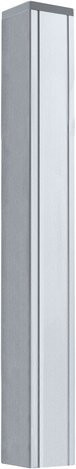 Alu-Pfosten in Silber, B/T/H: 6,8 x 6,8 x 265 cm - Bild 1