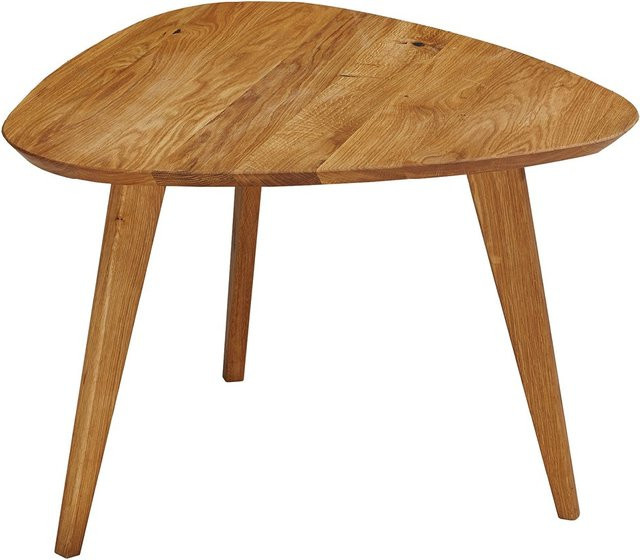 Couchtisch Narvik aus massiver Wildeiche in Wankelform, Farbe Braun - Bild 1
