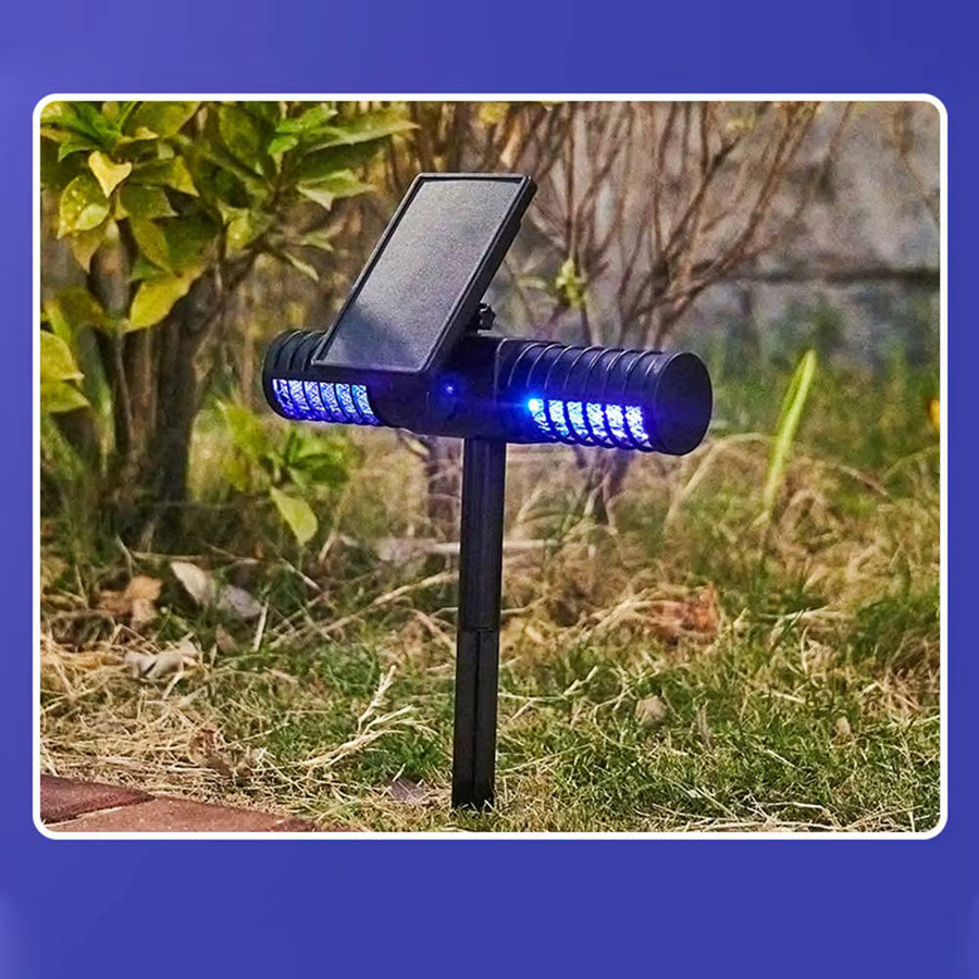 VASTFIRE Solar Moskito Lampe mit UV Licht und Elektro-Schock in Schwarz - Bild 4