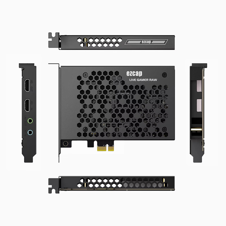 ezcap 324B Live Gamer Raw PCIe 4K UHD Capture Card in Schwarz für PC, Gaming-Systeme und Camcorder - Bild 2