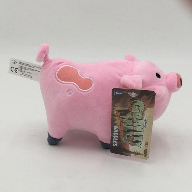 Yiran toy Gravity Falls Waddles Schwein, Plüschtier, 18cm, ab 0 Jahre - Bild 1