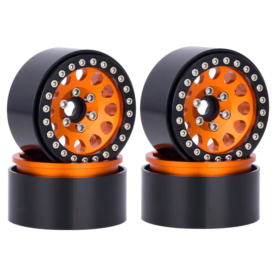 Fimonda Beadlock-Räder aus Aluminium, 1:10, Orange, 4-teiliges Set - Bild 4