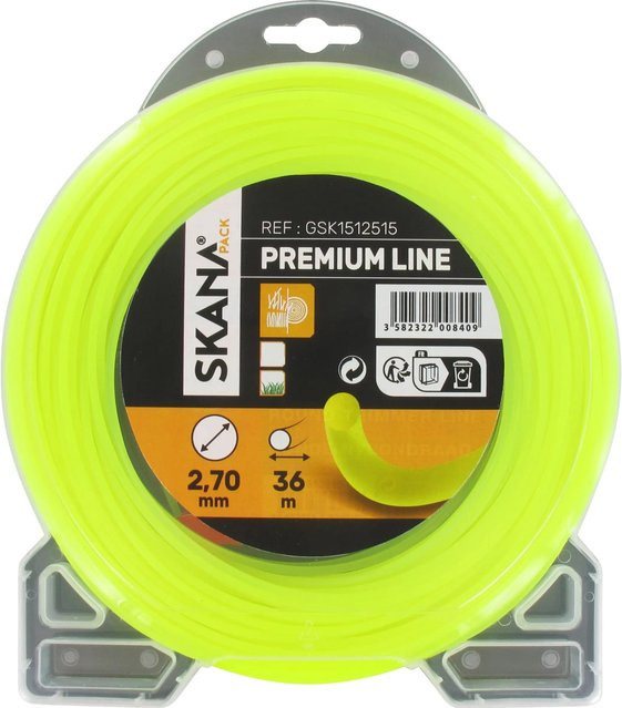 Skana Premium-Mähfaden Rundprofil in Gelb, Durchmesser: 2,7 mm, Länge: 36 m - Bild 1