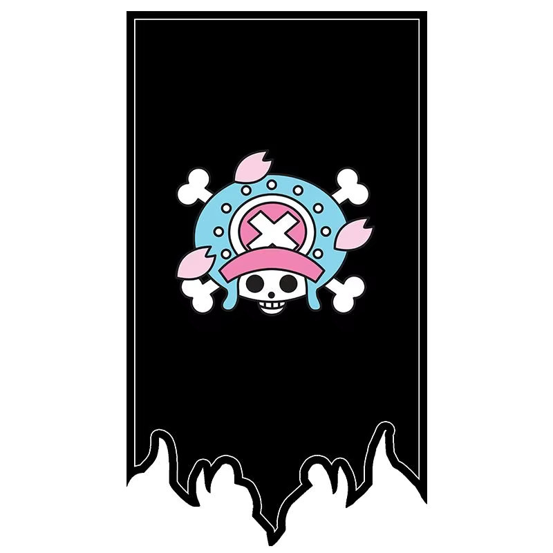 One Piece Anime Flagge Bandai Piratenschiff Dekoration aus Polyester in Schwarz - Bild 1
