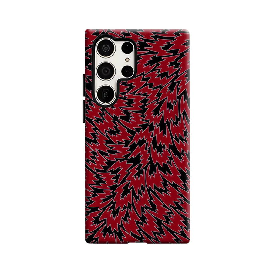 Stoßfeste Doppelschicht Handyhülle Roter Blitz für Samsung Galaxy S25 Ultra, S24 und S23 Ultra Plus - Bild 6