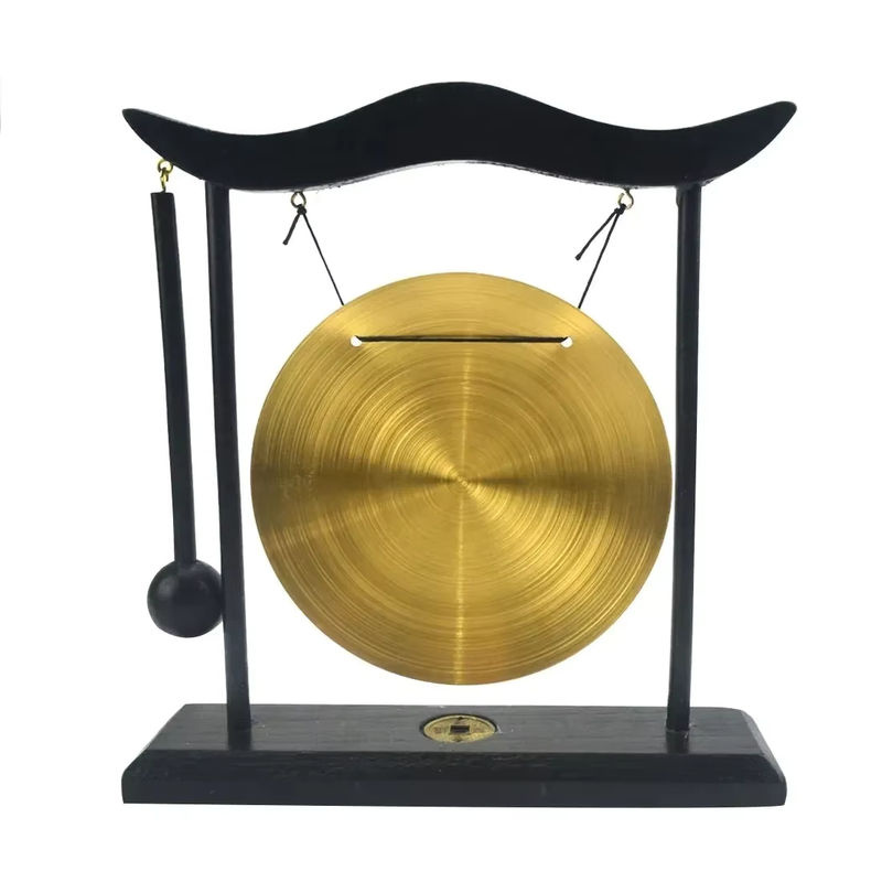 MINIDEAL Feng Shui Messing Gong in Gold als runde Desktop Zen Kunst Dekoration für dein Wohnzimmer - Bild 6