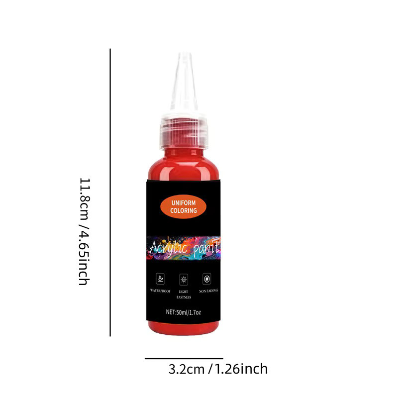 6-Farben-Airbrush-Pigment-Set mit 50 ml wasserbasierten Premium-Acryl-Pigmenten in Multicolour für Kunst und DIY-Projekte - Bild 5
