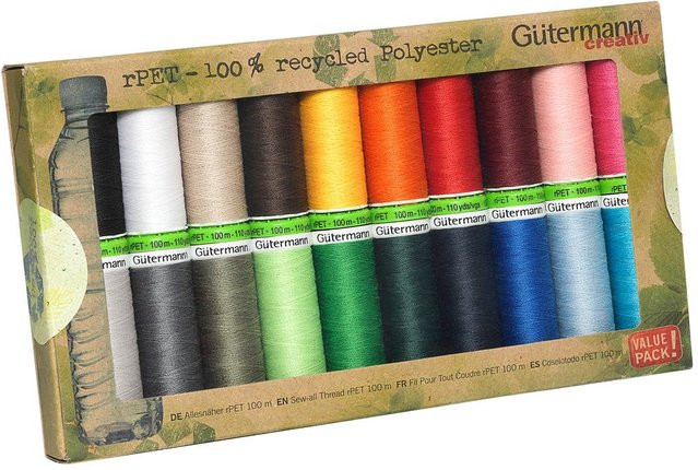 Gütermann Nähgarn-Set Allesnäher rPET Multicolour, 20 x 100 m - Bild 1