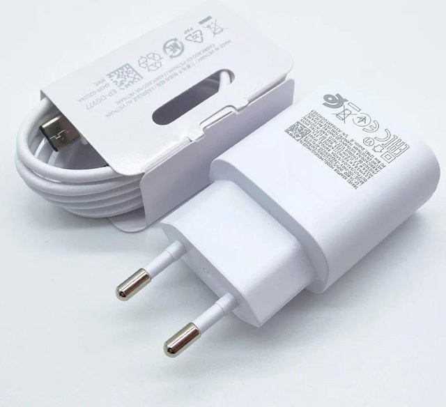 Samsung 25W Super Schnellladegerät USB-C PD Wand-Netzteil für Galaxy A55 A54 A05 A34 A14 5G S24 S23 S22 Plus S21 S20 FE in Weiß - Bild 1