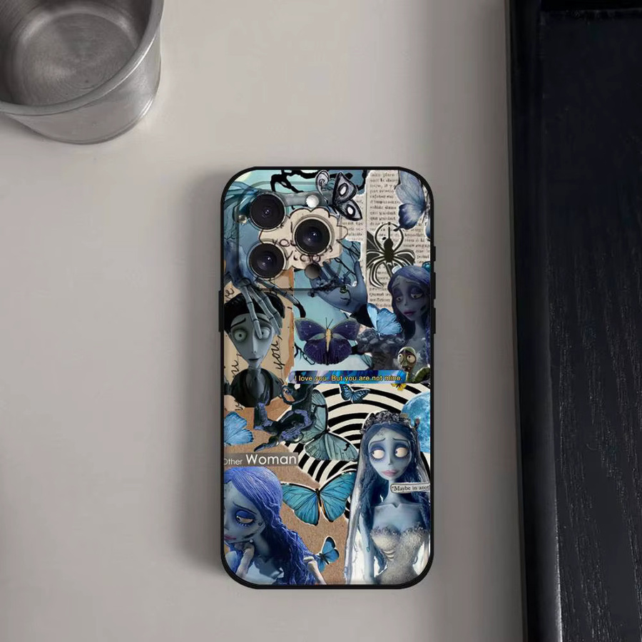 Mesuca Handyhülle C-Corpse Bride für iPhone 17 16 15 14 13 12 11 Pro Max Mini X Xs XR in Schwarz aus Silikon - Bild 5