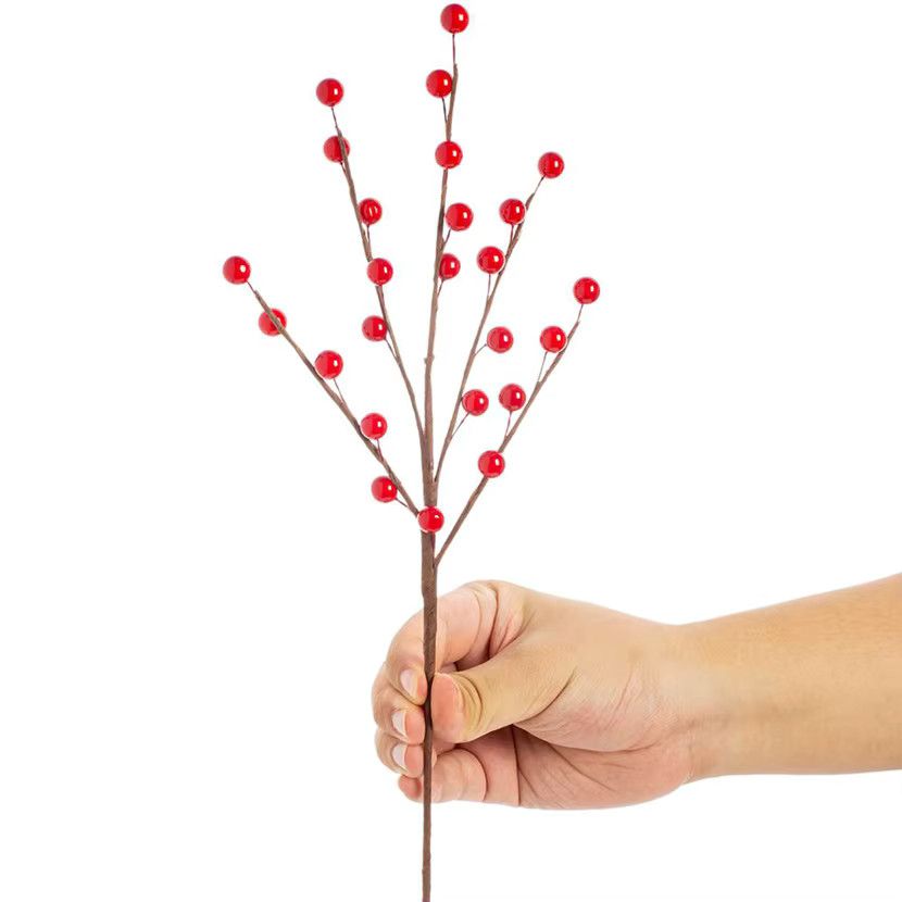 Künstliche Pflanze Holly Little Red Fruit von XIAOYINMO in Rot für Weihnachts- und Neujahrsdekoration - Bild 2