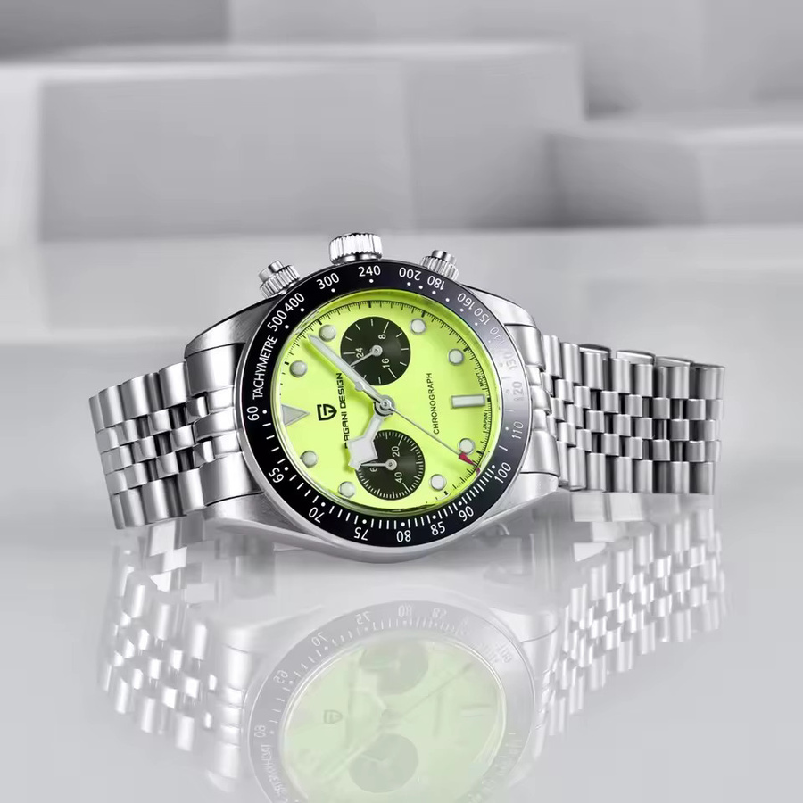 PAGANI DESIGN Chronograph, Edelstahl, Quarz, Keramiklünette, Herren - Bild 4