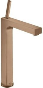 Hansgrohe Axor Citterio Waschtisch-Einhebelmischer in gebürstetem Messing mit Pin-Griff und Pop-up-Abfluss in Gold - Bild 1