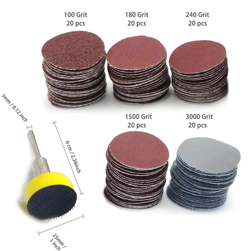 Vibratite 101-teiliges Klett-Schleifscheiben und Polierpad-Set für Dremel Schleifwerkzeuge, Durchmesser: 25 mm - Bild 3