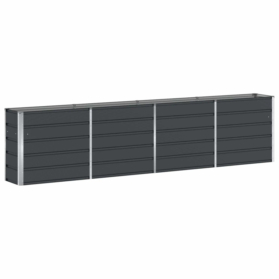 vidaXL Pflanzkübel Anthrazit aus Stahl und Kunststoff B/T/H: 160 x 40 x 75 cm - Bild 2