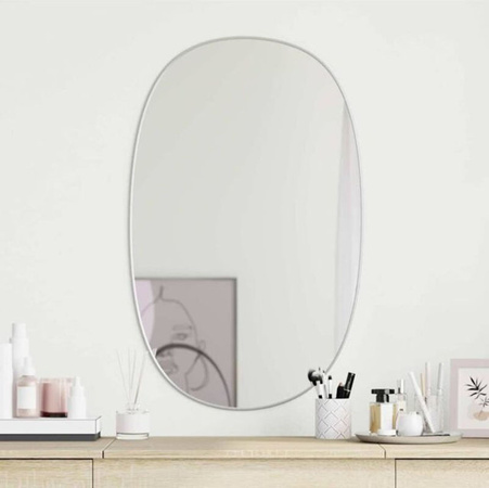 Vidaxl Wandspiegel in Silber, rechteckig, B/H: 80 x 50 cm
