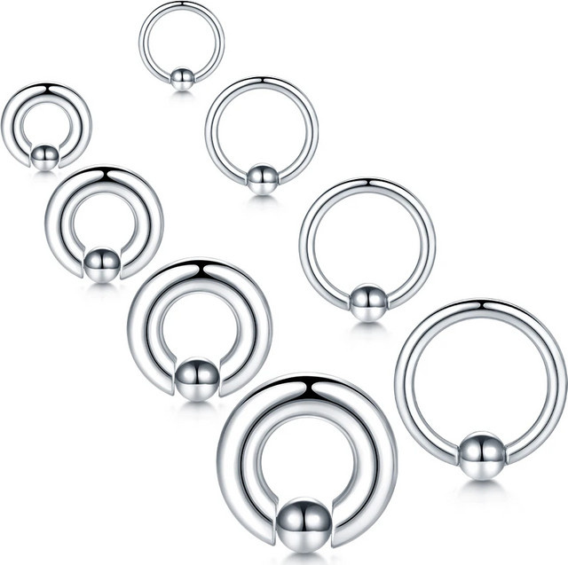 WTX Piercing Ring Edelstahl, Silber, Unisex - Bild 1