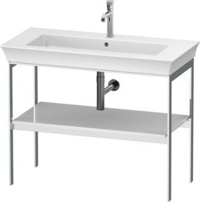 Duravit Waschtisch-Konsole White Tulip in Weiß glänzend, bodenstehend, B: 98,4 cm, T: 45 cm, H: 76 cm - Bild 1