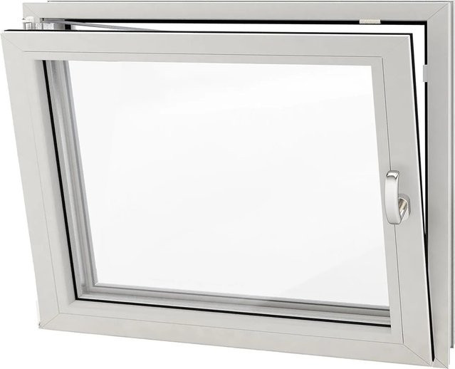 Roro Fenster Eco Kunststoff-Profil in Weiß mit Doppelverglasung und Dreh-Kipp-Funktion, Breite: 100 cm, Höhe: 50 cm - Bild 1