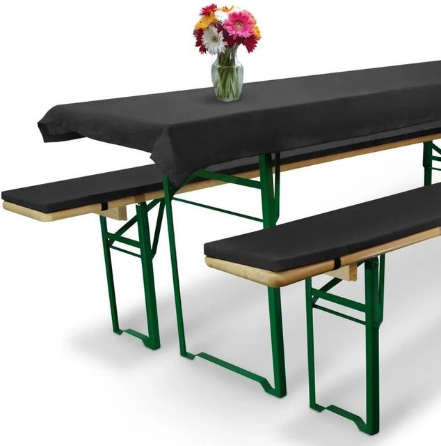 Beautissu Comfort XS Bierbankauflage Anthrazit, 3-teiliges Set, Breite: 70 cm - Bild 1