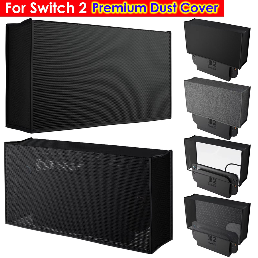 Wasserdichte und kratzfeste Staubschutzhülle aus atmungsaktivem Nylon für deine Nintendo Switch Konsole in Schwarz - Bild 2