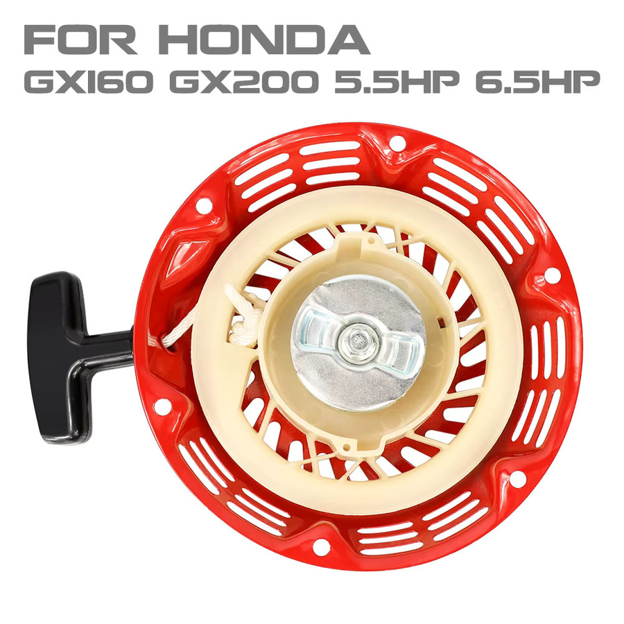 XCAN Seilzugstarter manuelle Startereinheit in Rot für Honda GX120 GX160 GX200 5,5 PS 6,5 PS Motoren und Rasenmäher - Bild 2