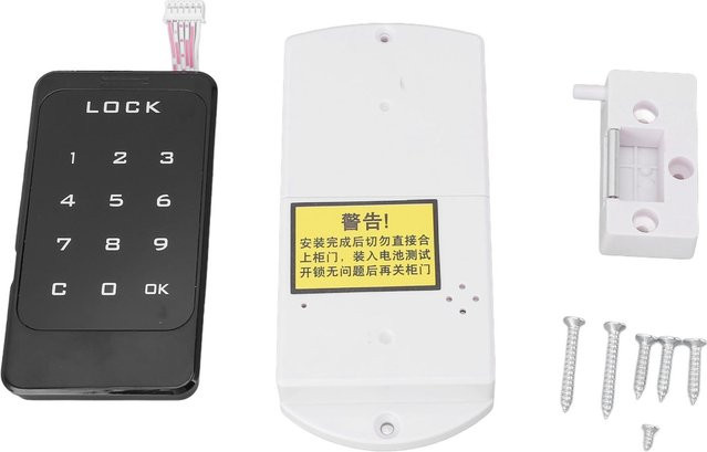 KONNWEI Digitales elektronisches Schrankschloss mit Touch-Tastatur in Weiß - Bild 1