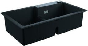 Grohe Komposit-Einbauspüle K500 90-C 86/50 2.0 mit 2 Becken, Granit, Schwarz, B/T: 86 x 50 cm - Bild 1