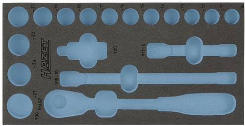 Hazet 2K-Weichschaum-Einlage 163-191L in Blau, Breite: 17,2 cm, Länge: 34,2 cm - Bild 1
