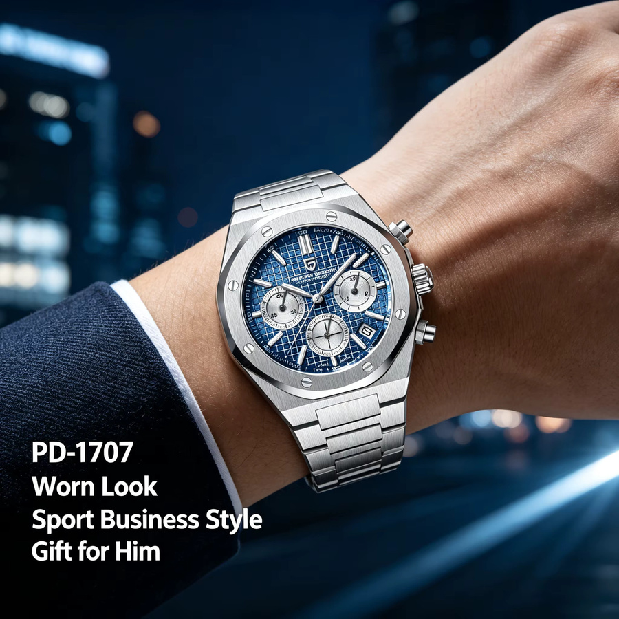Pagani Design Chronograph, Quarz, Edelstahl, Saphirglas, Herren - Bild 2