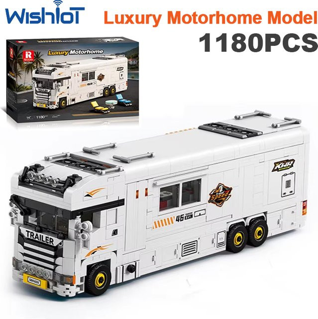 Reobrix 844 Luxus-Wohnmobil-Bausatz, Bausteine, 1.180 Teile, ab 14 Jahren - Bild 1
