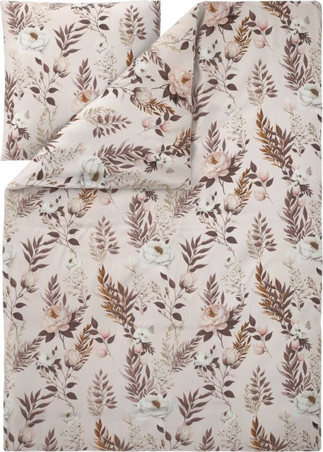 LIVARNO Mikrofaser-Satin-Bettwäsche mit Wendefunktion in Beige, B/H: 135 x 200 cm und 80 x 80 cm - Bild 1