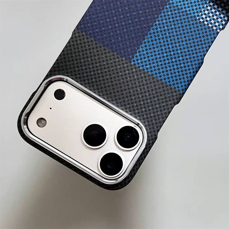 Xeber Magnetische Hard Cover Schutzhülle mit Carbon Faser Muster für iPhone 17 16 15 14 13 Pro Max, kompatibel mit MagSafe, Mehrfarbig - Bild 3