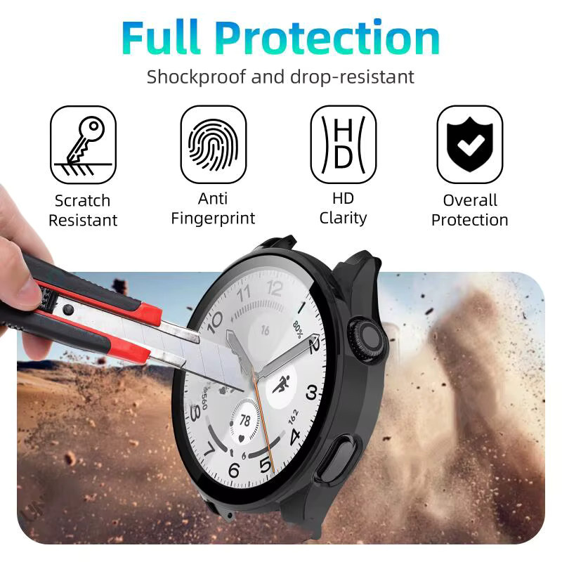 Xiaomi Watch 5 Schutzhülle und Displayschutzfolie, PC, Schwarz - Bild 5