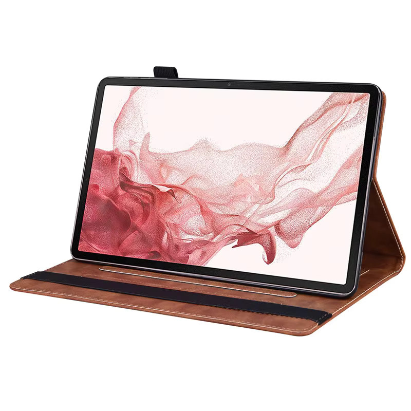 Luxus Brieftaschen-Schutzhülle für Samsung Galaxy Tab S10 Lite 10,9 Zoll mit Standfunktion in Grün und Braun - Bild 4