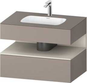 Duravit Einbauwaschtisch-Möbel-Set Qatego in Grau, B/T/H: 80 x 55 x 60 cm - Bild 1