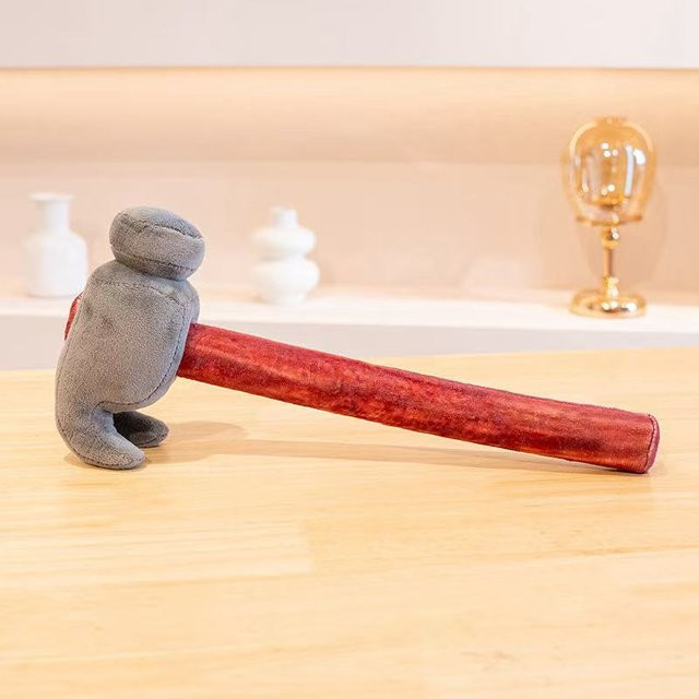 Yiran Health & Beauty Axt Hammer Puppe, Stofftier Plüschtier, 40cm, ab 14 Jahren - Bild 1