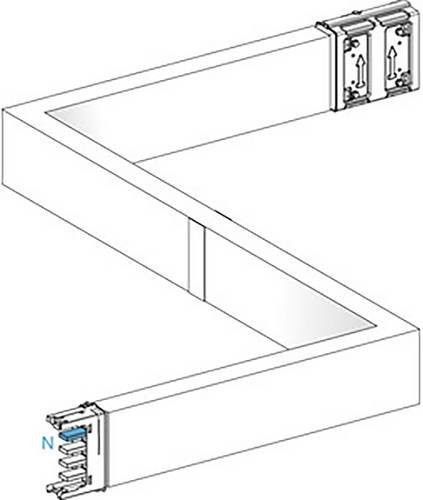 Schneider Electric KSA250DZCG43F KSA Z-Element Brandschott für Kleinverteiler, 250A, hochkant, links-rechts, weiß - Bild 1