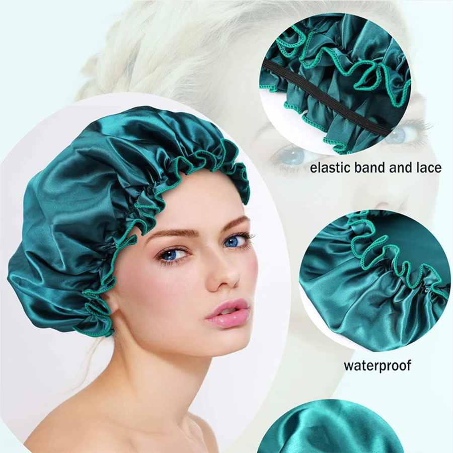 GATHERTOP Satin-Schlafhauben Set, 3-teilig, Damen, Haarpflege - Bild 3