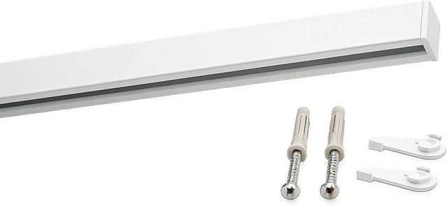 Deco-Raum Gardinenschiene Square nach Maß, gerade, Deckenmontage, Weiß, Länge: 330 cm - Bild 1