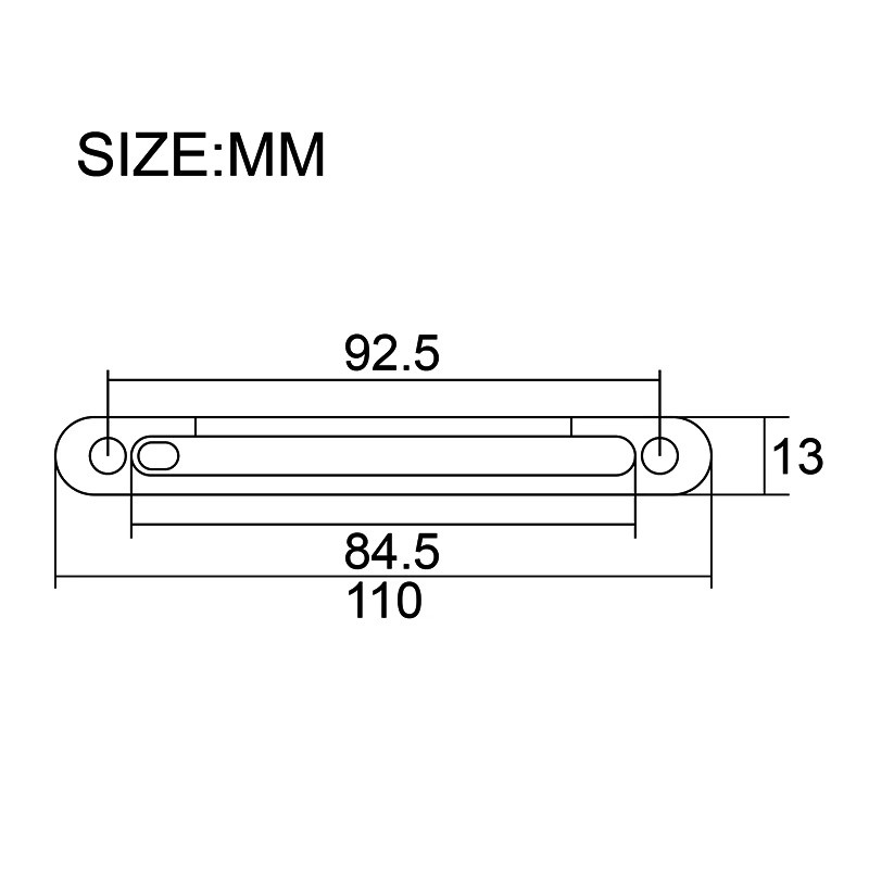 GETMUSIC Palisanderbrücke für U-Bass in Braun mit Höhenverstellschrauben, Sattelschlitz 84 x 6,5 mm, Maße: 110 x 13 mm, passend für 4/6-saitige Akustik-Bassgitarren - Bild 2