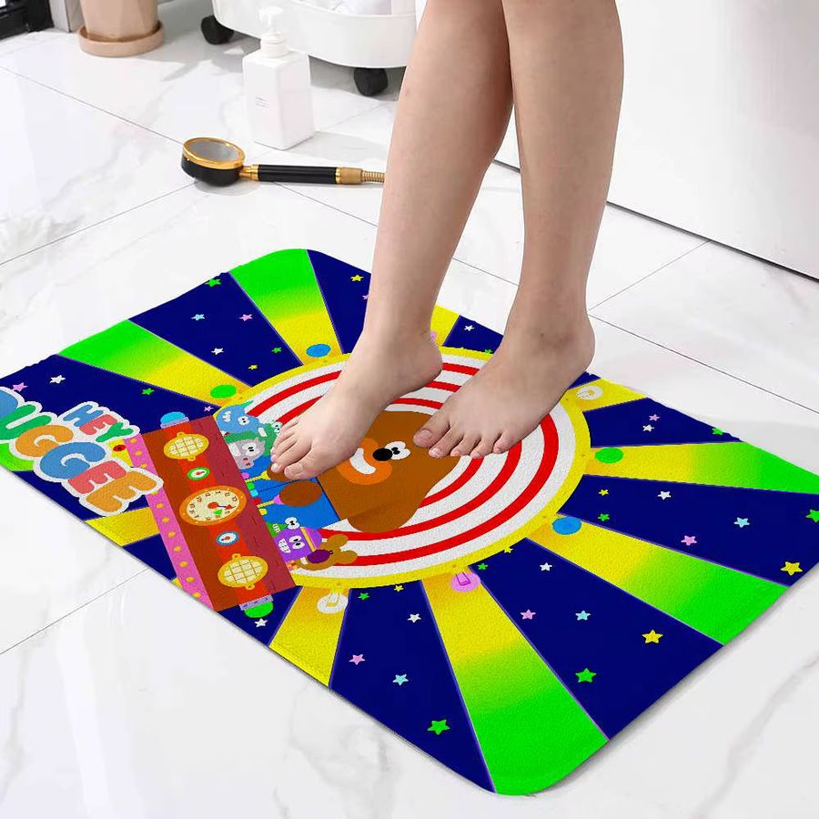 H-Hey D-Duggees Bodenmatte Multicolor, saugfähige und schmutzabweisende Fußmatte für Badezimmer, Küche oder Eingangsbereich - Bild 3