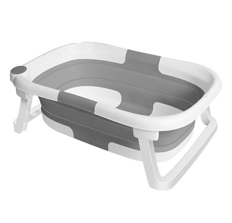 JEOBEST Babybadewanne faltbar mit rutschfester Matte und Abflussloch