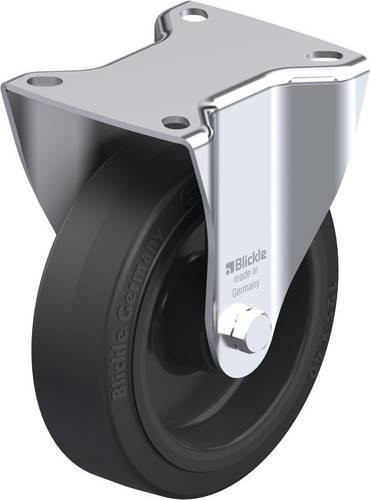 Blickle Bockrolle B-POEV 125XR in Schwarz und Grau aus Stahl mit 125 mm Rad-Durchmesser und 250 kg Tragfähigkeit - Bild 1