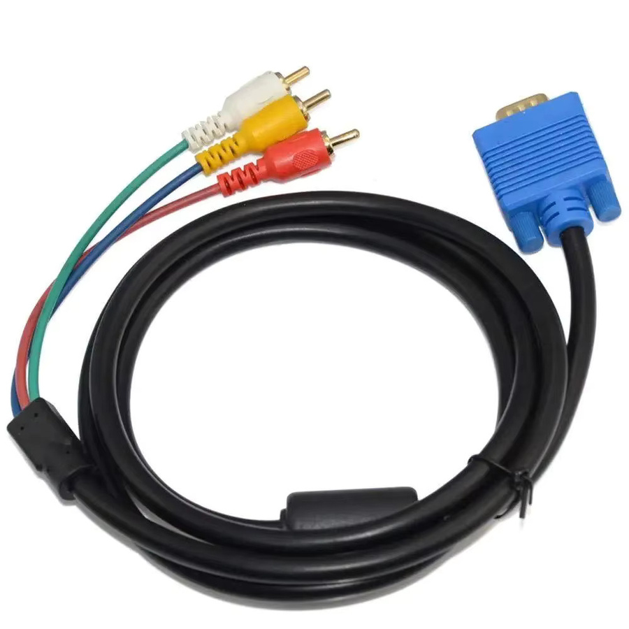 BSN VGA auf 3 Cinch-Stecker Komponenten-AV-Videokonverter Adapterkabel für PC und HDTV, Länge: 1,5 m - Bild 4